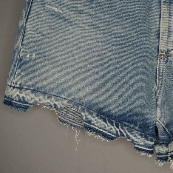 New AG Alexxis High Rise Wedgie Distressed Cut Off Denim Shorts size 25 - Picture 4 of 14